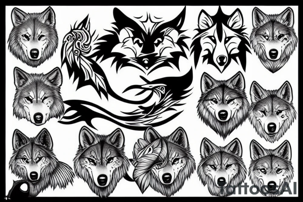 wolf tattoo idea