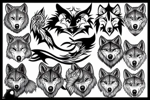 wolf tattoo idea