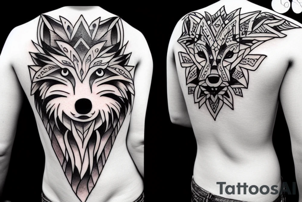 wolf tattoo idea