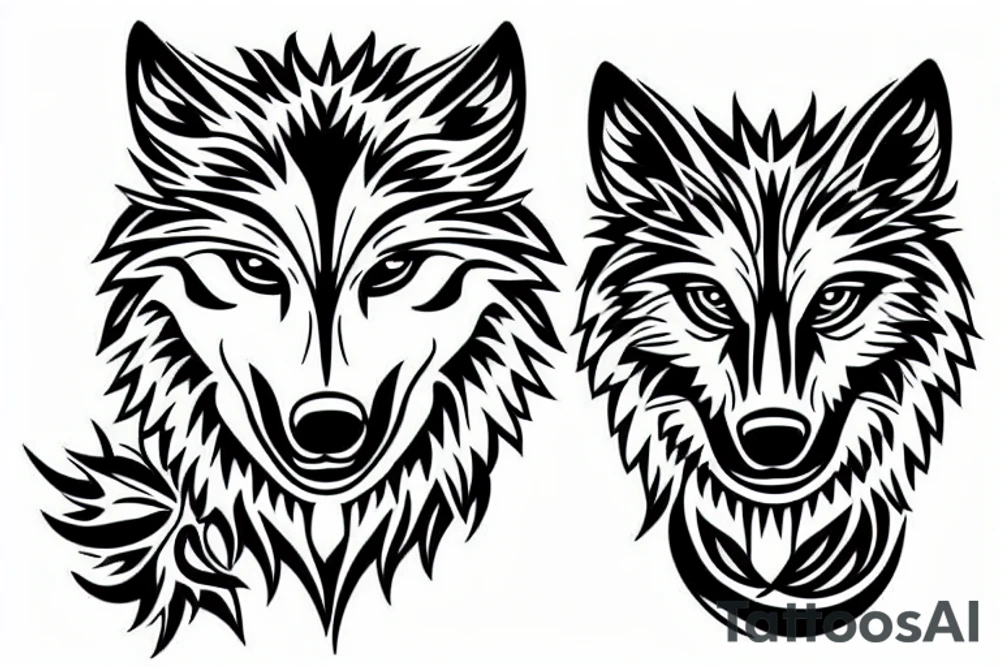 wolf tattoo idea