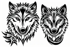 wolf tattoo idea