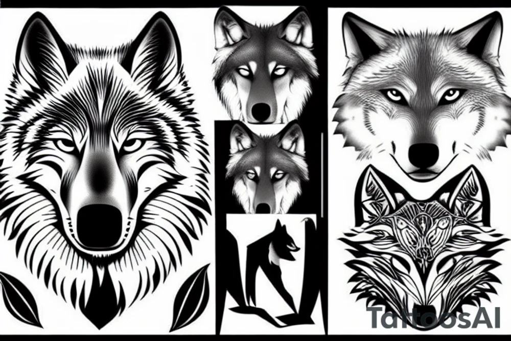 wolf tattoo idea