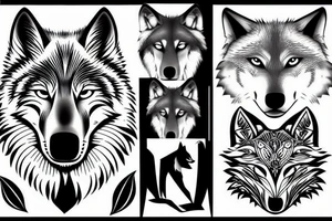 wolf tattoo idea