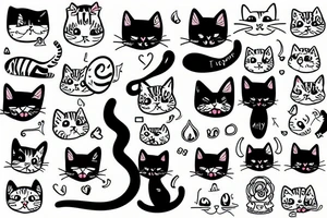 silly cat tattoo idea