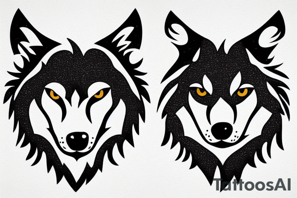 wolf with a pepper tattoo idea