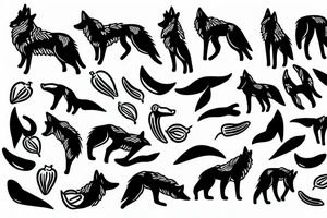 wolf with a pepper tattoo idea
