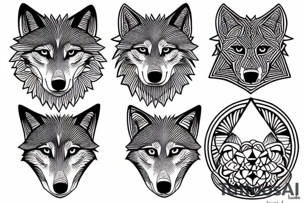 wolf with a pepper tattoo idea