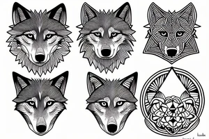 wolf with a pepper tattoo idea