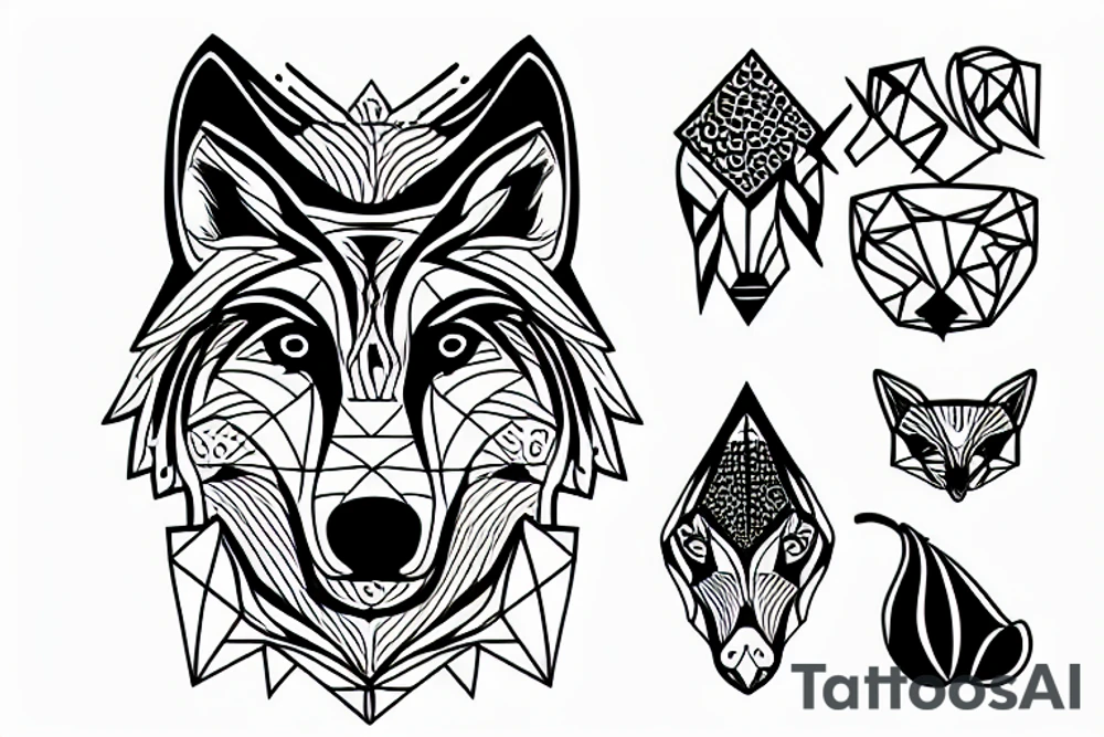 wolf with a pepper tattoo idea