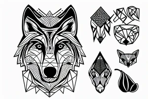 wolf with a pepper tattoo idea