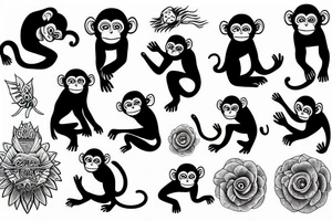 monkey tattoo idea
