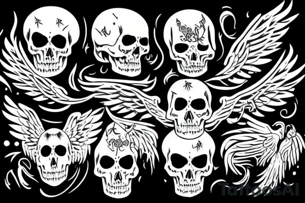 half angel half death tattoo idea