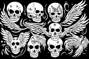 half angel half death tattoo idea