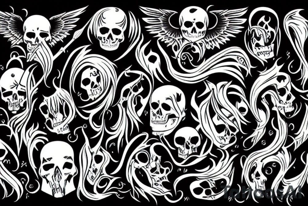 half angel half death tattoo idea