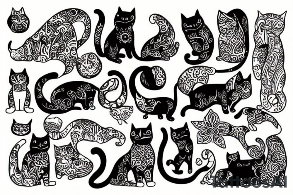 one huge cat tattoo tattoo idea