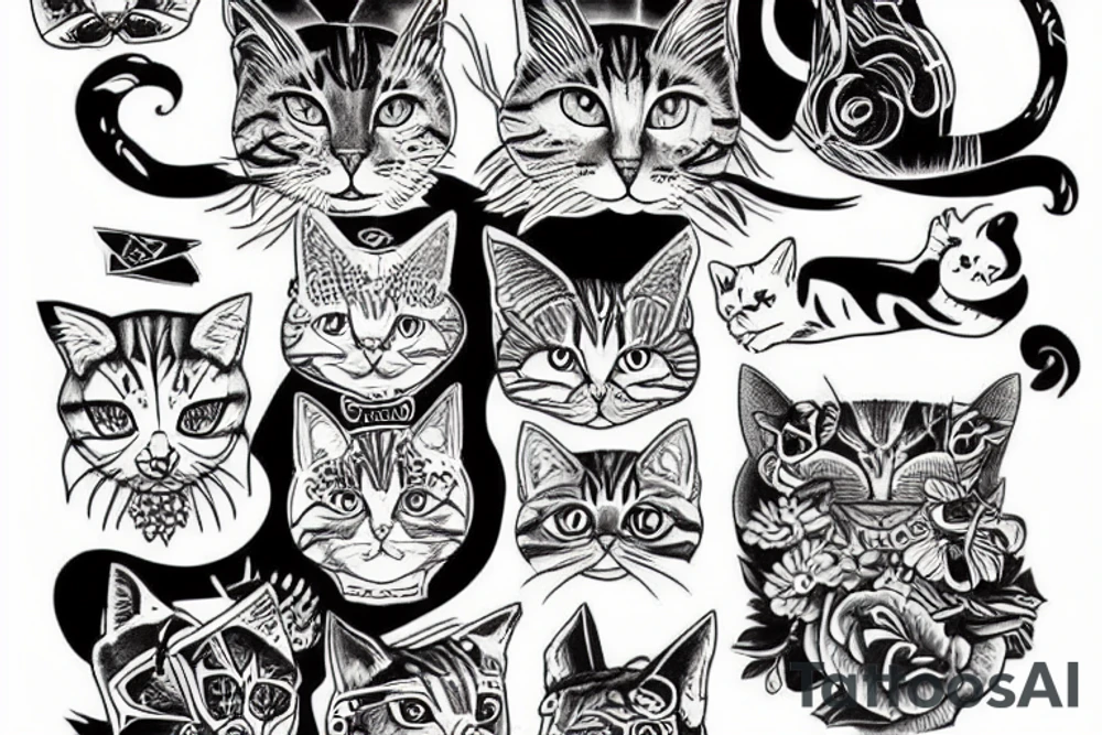 one huge cat tattoo tattoo idea