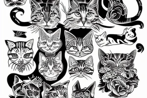 one huge cat tattoo tattoo idea