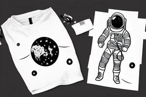 an astronaut watching the earth explode tattoo idea