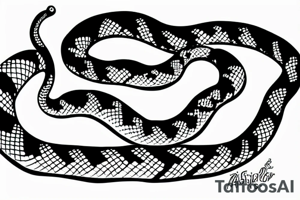 A snake eating The tail tattoo idea