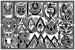 a tribal sign in a medieval style tattoo idea