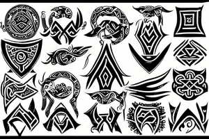 a tribal sign in a medieval style tattoo idea