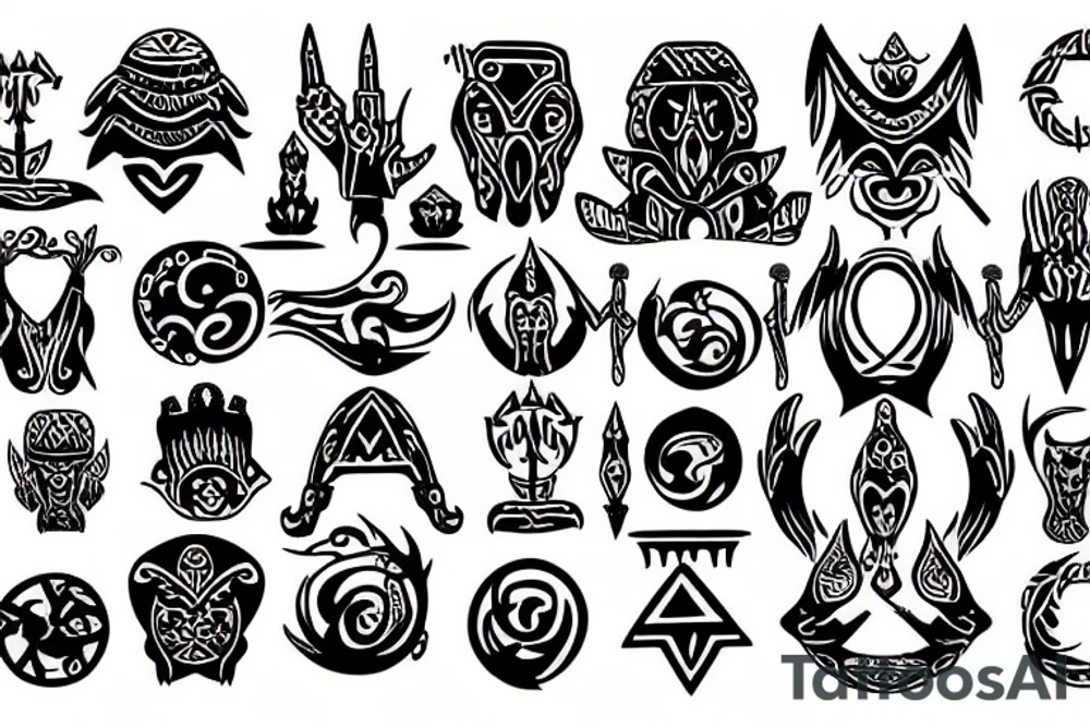 a tribal sign in a medieval style tattoo idea