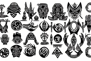 a tribal sign in a medieval style tattoo idea