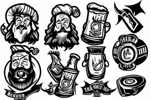 dwarf chugging beer tattoo idea