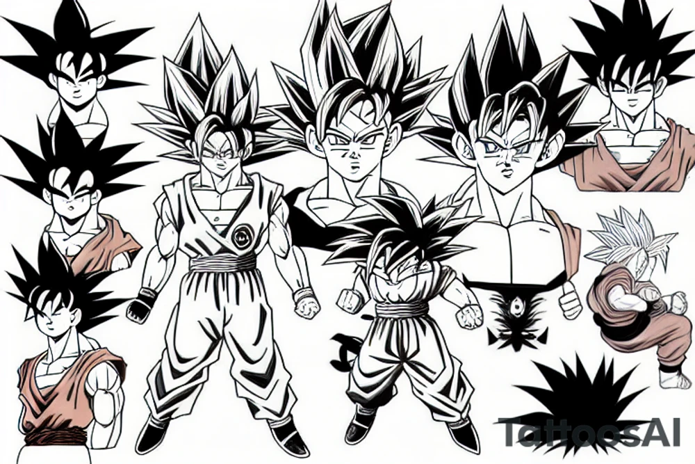 goku super sayian tattoo idea