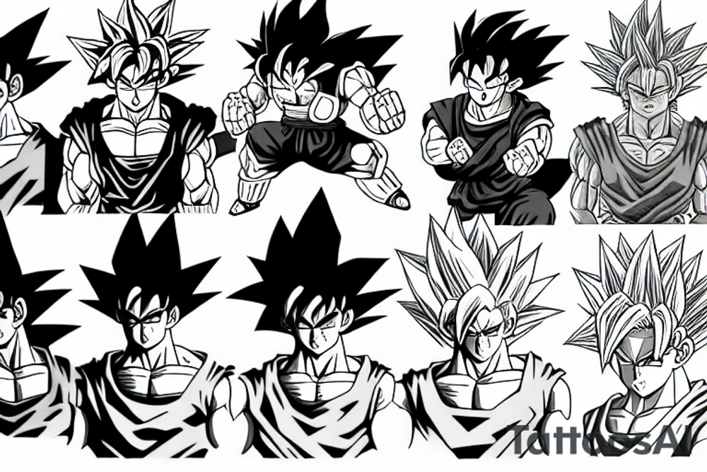 goku super sayian tattoo idea
