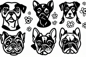 dog and girl tattoo idea