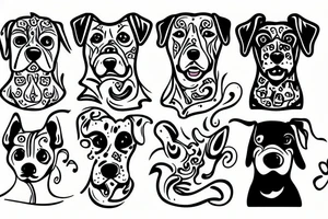 dog and girl tattoo idea