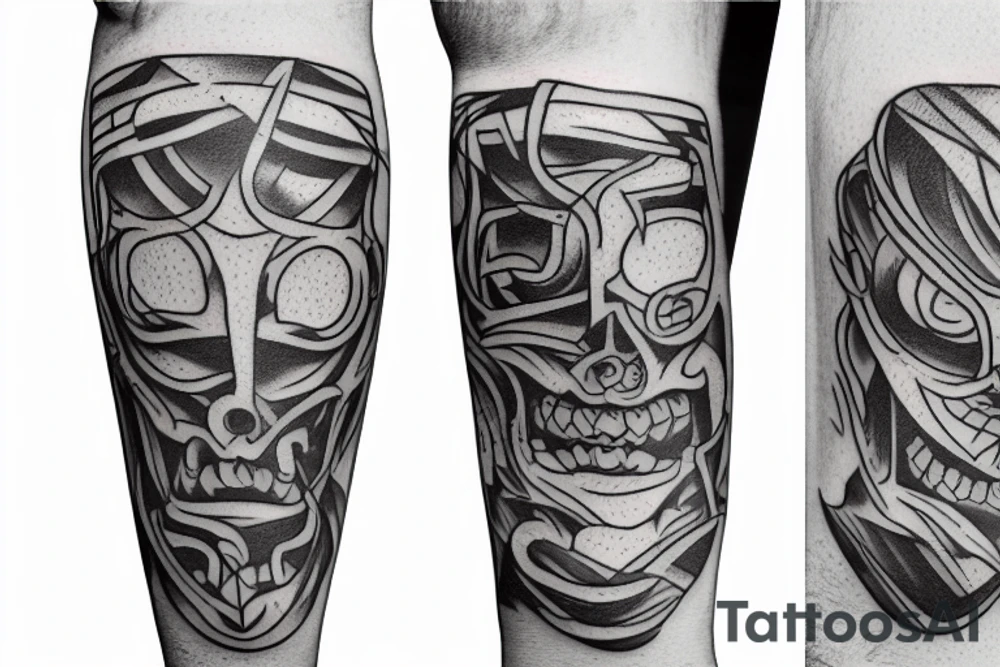 a man's arm with a large fist tattoo idea