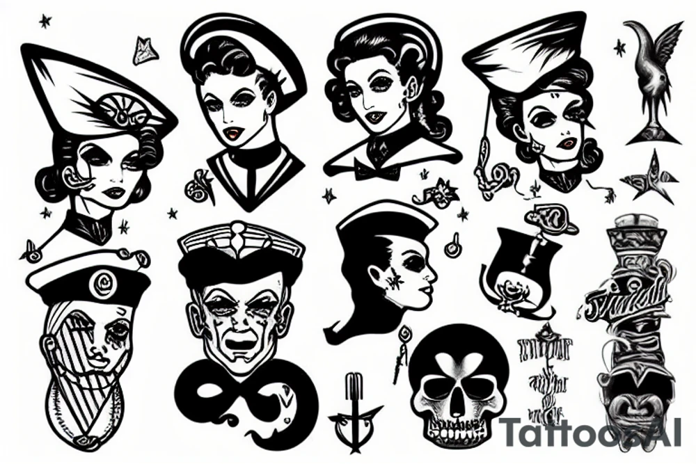 Sailor frankenstein tattoo idea