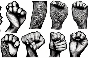 a large hairy fist tattoo idea