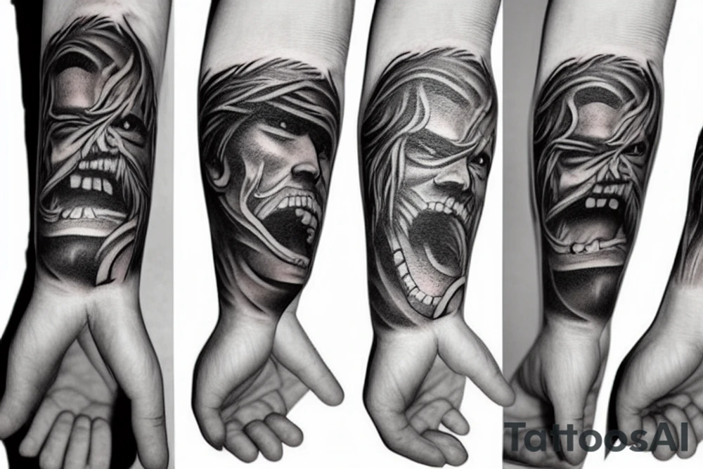 a large hairy fist tattoo idea