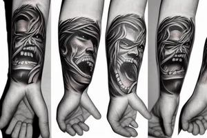 a large hairy fist tattoo idea