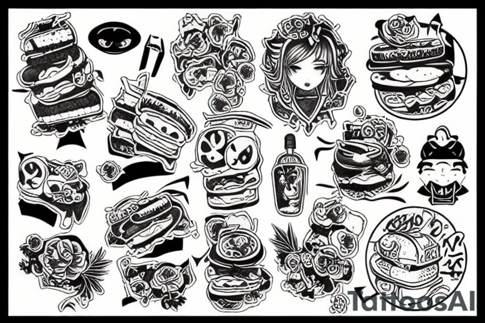 Sandwich tattoo idea