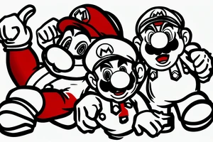 Super Mario, duke nukeem, red alert, doom tattoo idea