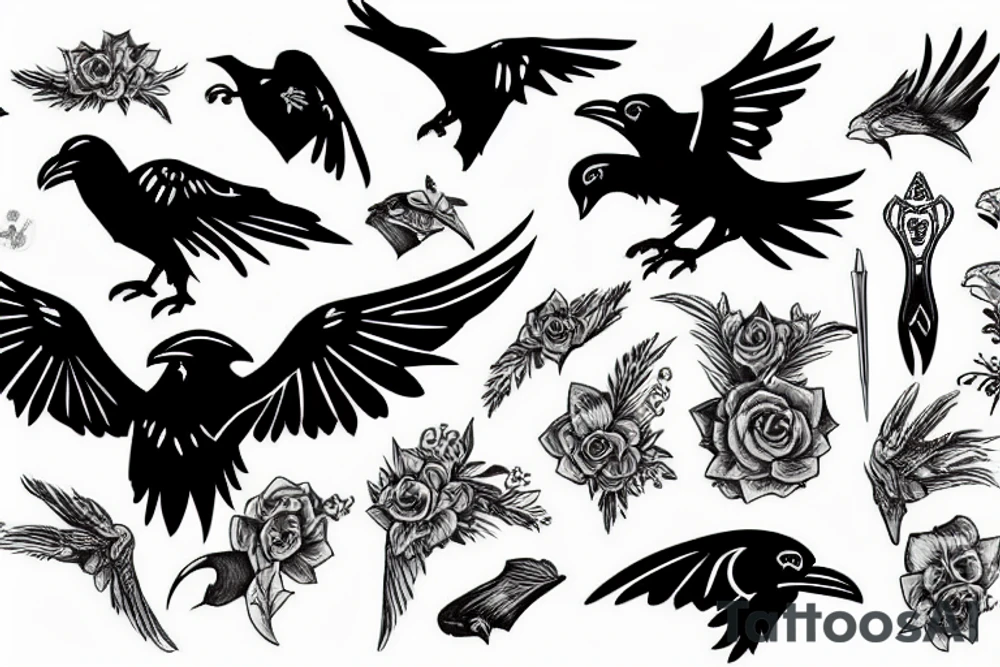Ravens tattoo idea