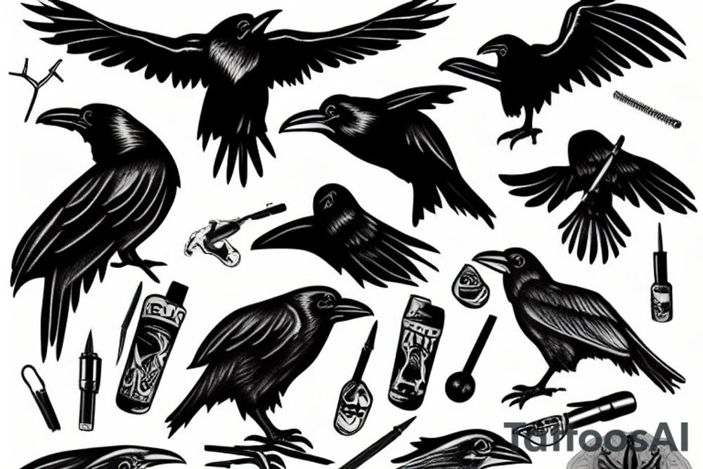 Ravens tattoo idea