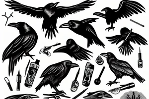 Ravens tattoo idea