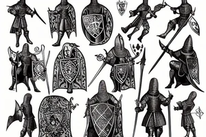 Bored medieval knight tattoo idea