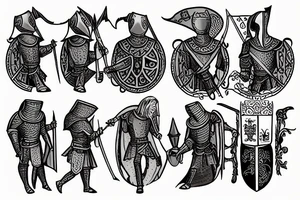 Bored medieval knight tattoo idea