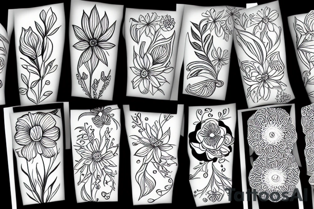 minimalistic Flower tattoo idea