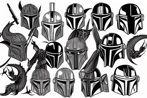 The mandalorian on a dragon tattoo idea