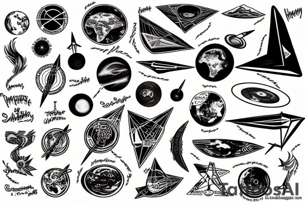 The map from the Voyager record tattoo idea