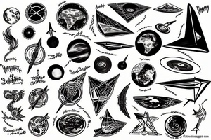 The map from the Voyager record tattoo idea