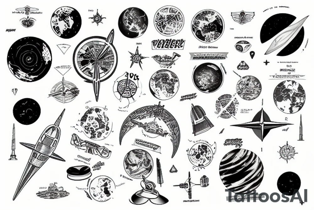 The map from the Voyager record tattoo idea