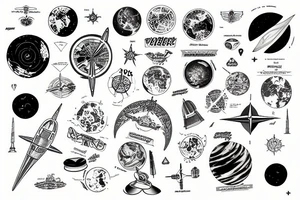 The map from the Voyager record tattoo idea